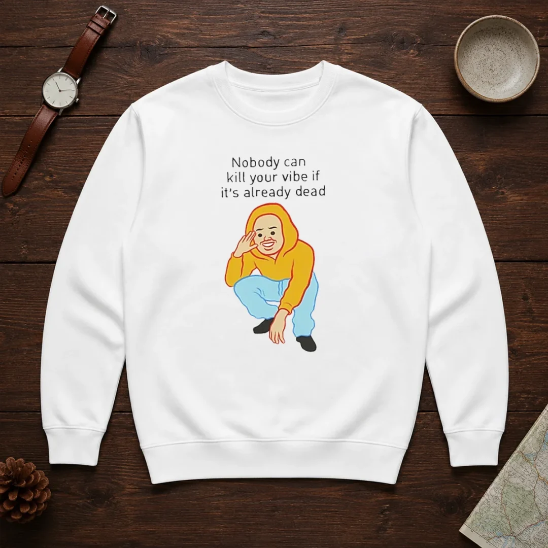 official-nobody-can-kill-your-vibe-if-it-s-already-dead-cartoon-man-sweater Official Nobody Can Kill Your Vibe If It'S Already Dead Cartoon Man Sweater