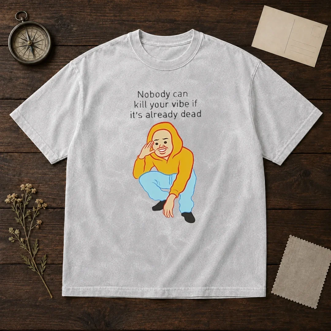 official-nobody-can-kill-your-vibe-if-it-s-already-dead-cartoon-man-washed-t-shirt Official Nobody Can Kill Your Vibe If It'S Already Dead Cartoon Man Washed T-Shirt