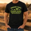 Official Oregon Trail Culinary School t shirt in black, short sleeve, crew neck cotton garment