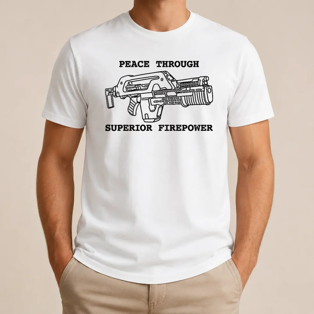 Official Peace Through Superior Firepower t shirt Official Peace Through Superior Firepower