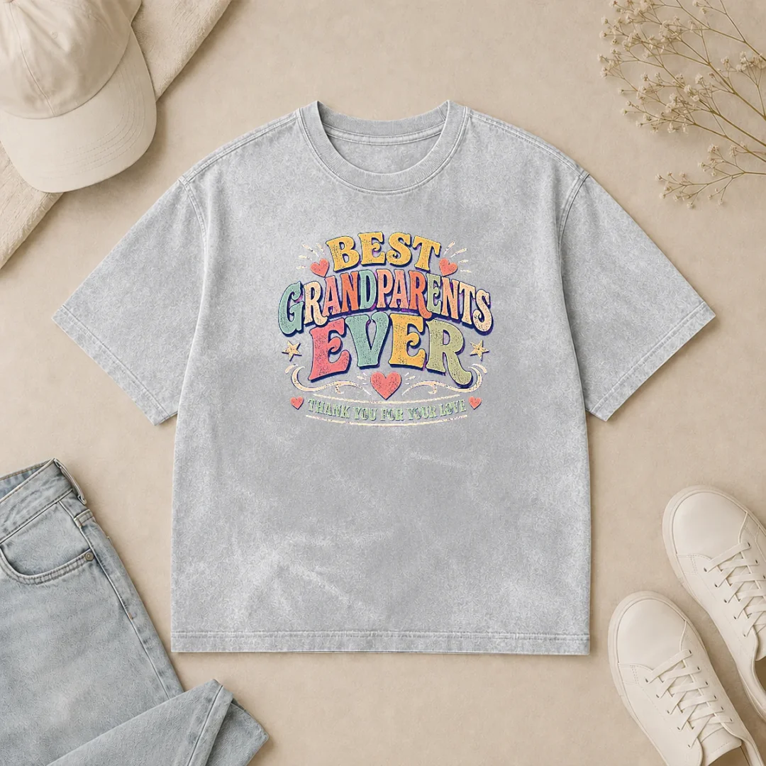 Official Premium Best Grandparents Ever Vintage For Family Love Washed T Shirt Official Premium Best Grandparents Ever Vintage For Family Love Washed T-Shirt