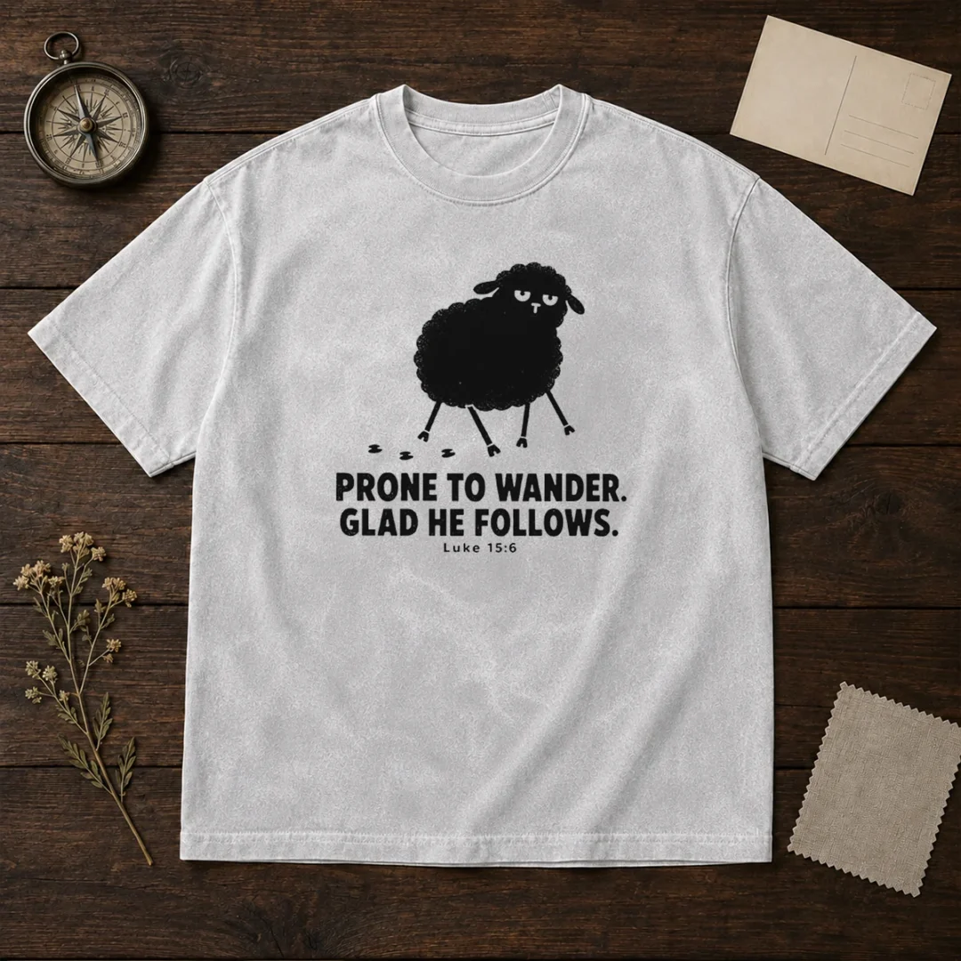 official-prone-to-wander-glad-he-follows-washed-t-shirt Official Prone To Wander Glad He Follows Washed T-Shirt