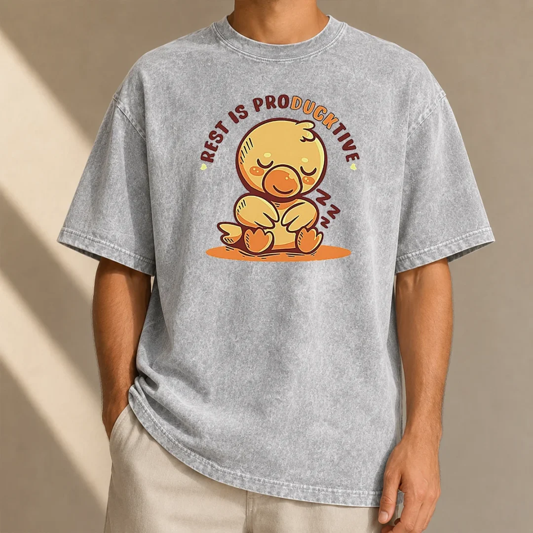 official-resting-duck-rest-is-producktive-washed-t-shirt Official Resting Duck Rest Is Producktive Washed T-Shirt