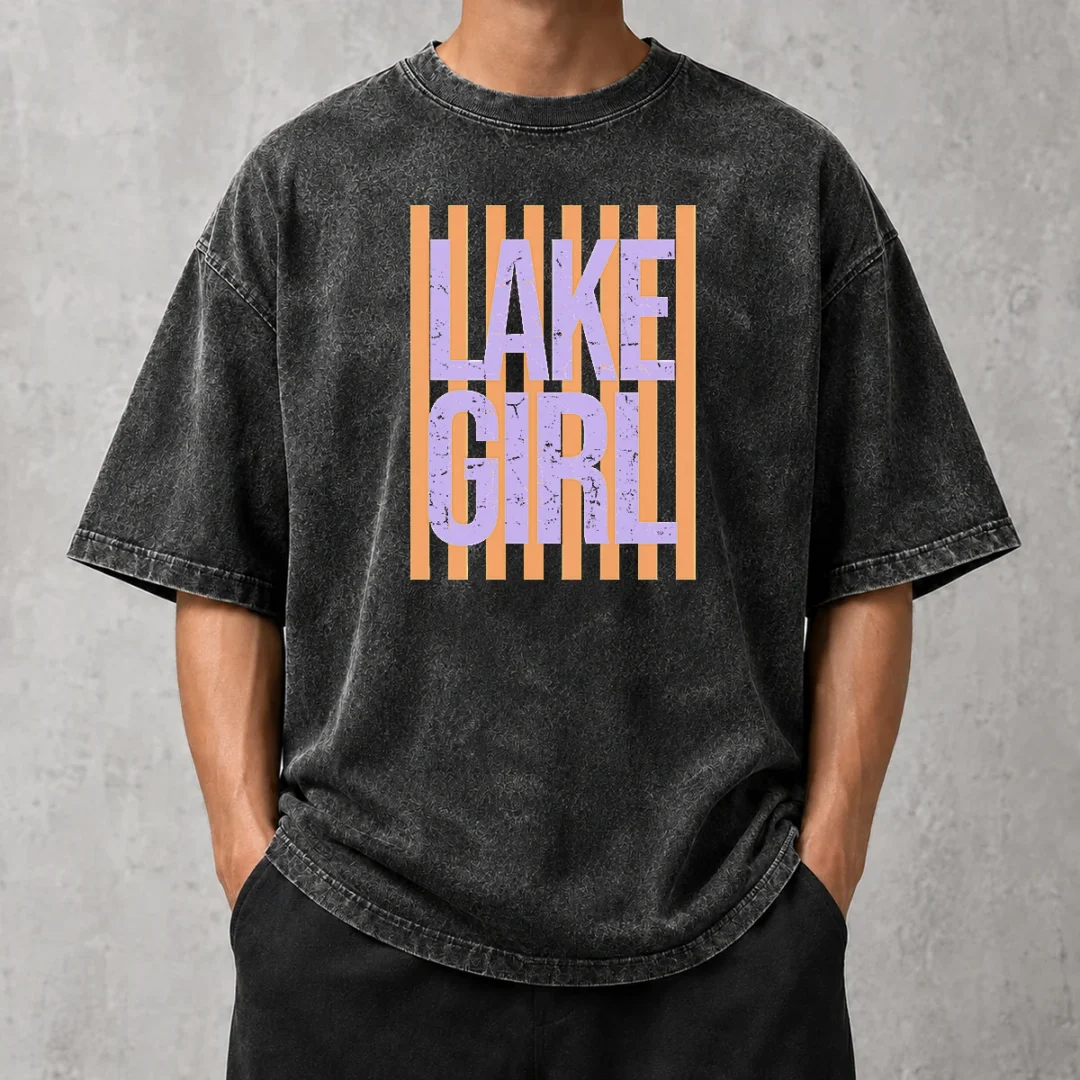 official-retro-stripes-sunshine-lake-girl-washed-t-shirt Official Retro Stripes Sunshine Lake Girl Washed T-Shirt