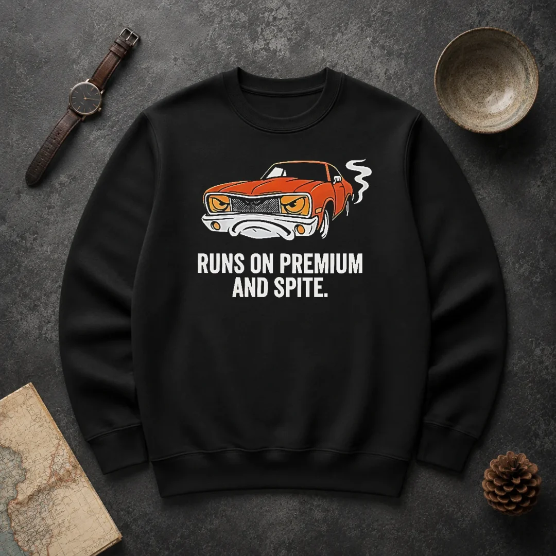 Official Runs On Premium And Spite Muscle Car Sweater Official Runs On Premium And Spite Muscle Car Sweater