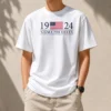 Official Sigma Phi Delta 1924 American Flag Fraternity t shirt in classic crew neck style with patriotic design