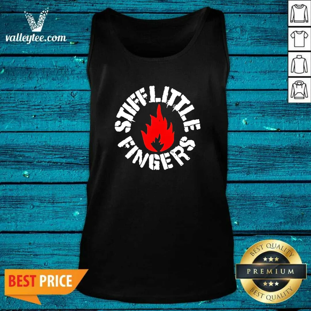 official-stiff-little-fingers-circular-badge-logo-with-flame-emblem-centered-inside-tank-top Official Stiff Little Fingers Circular Badge Logo With Flame Emblem Centered Inside Tank Top