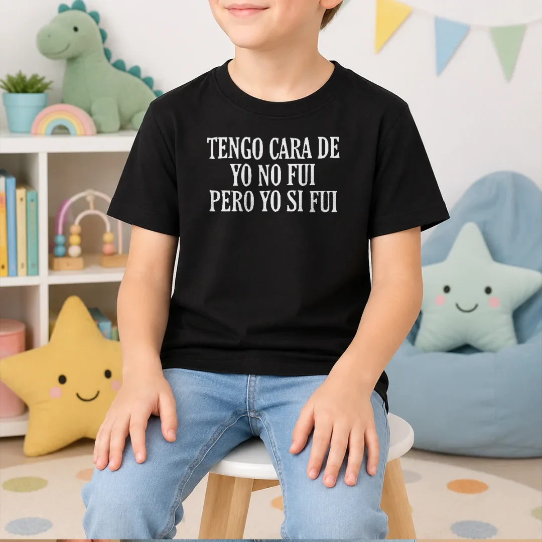 official-tengo-cara-de-yo-no-fui-pero-yo-si-fui-kids-t-shirt Official Tengo Cara De Yo No Fui Pero Yo Si Fui Kids T-Shirt