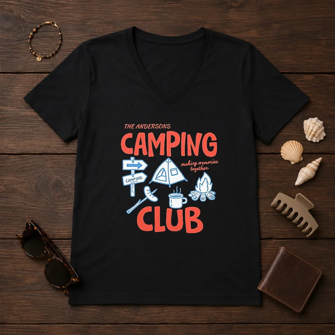 official-the-andersons-camping-club-making-memories-together-campfire-v-neck-shirt Official The Andersons Camping Club Making Memories Together Campfire V-Neck Shirt