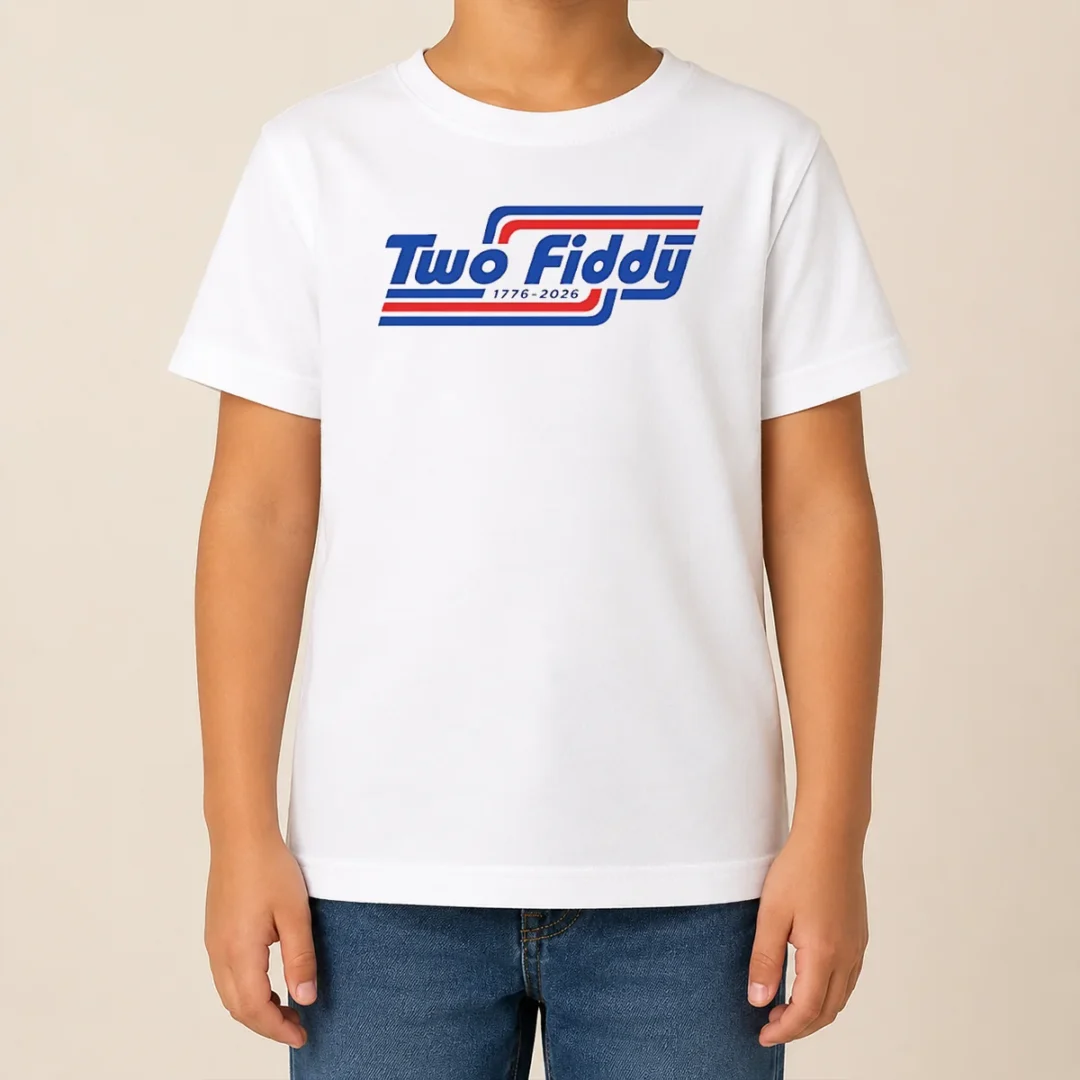 Official Two Fiddy 1776 2026 Patriotic USA Independence Day Kids T Shirt Official Two Fiddy 1776 2026 Patriotic USA Independence Day Kids T-Shirt
