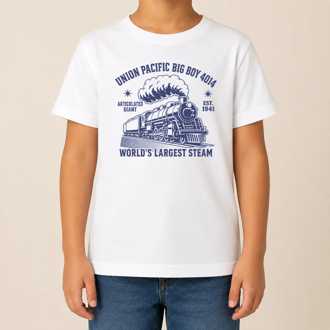 Official Union Pacific Big Boy 4014 Steam Train Kids T Shirt Official Union Pacific Big Boy 4014 Steam Train Kids T-Shirt