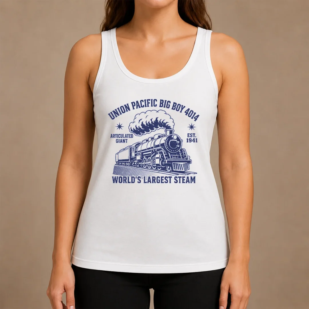 Official Union Pacific Big Boy 4014 Steam Train Tank Top Official Union Pacific Big Boy 4014 Steam Train Tank Top