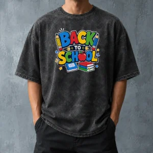 Pretty Fun Back To School Typography Washed T-Shirt
