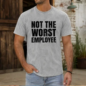 Pretty Not The Worst Employee Geek Washed T-Shirt