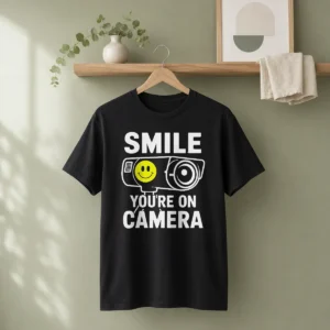 Top Smile You'Re On Camera Security Camera With Smiley Face