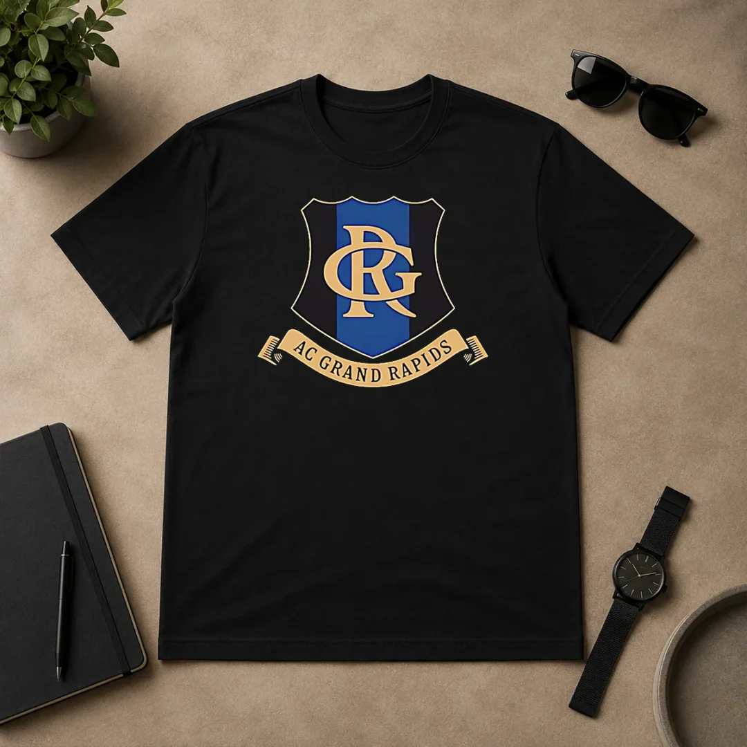 Original AC Grand Rapids Logo Applique t shirt Original AC Grand Rapids Logo Applique