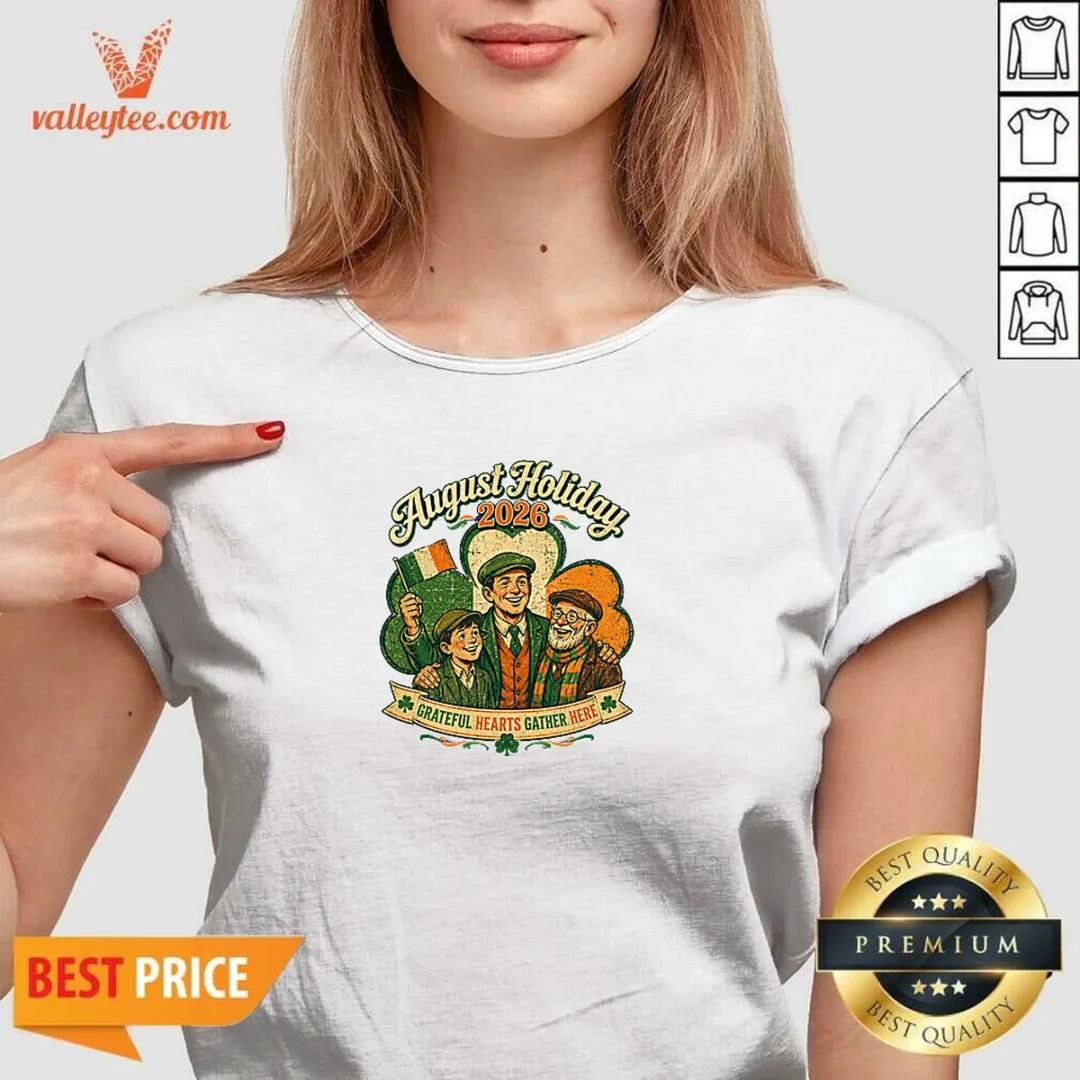 original-august-holiday-ireland-family-gratitude-vintage-v-neck-shirt Original August Holiday Ireland Family Gratitude Vintage V-Neck Shirt