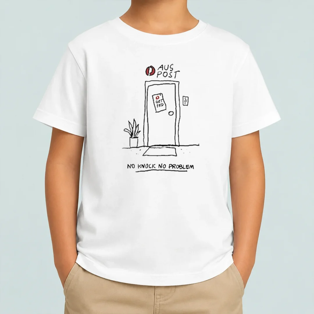 original-aus-post-no-knock-no-problem-kids-t-shirt Original Aus Post No Knock No Problem Kids T-Shirt