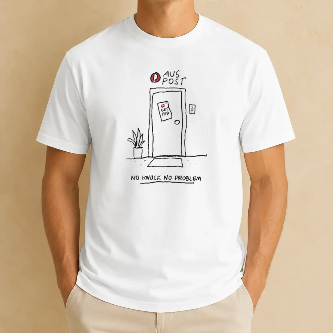 original-aus-post-no-knock-no-problem-t-shirt Original Aus Post No Knock No Problem