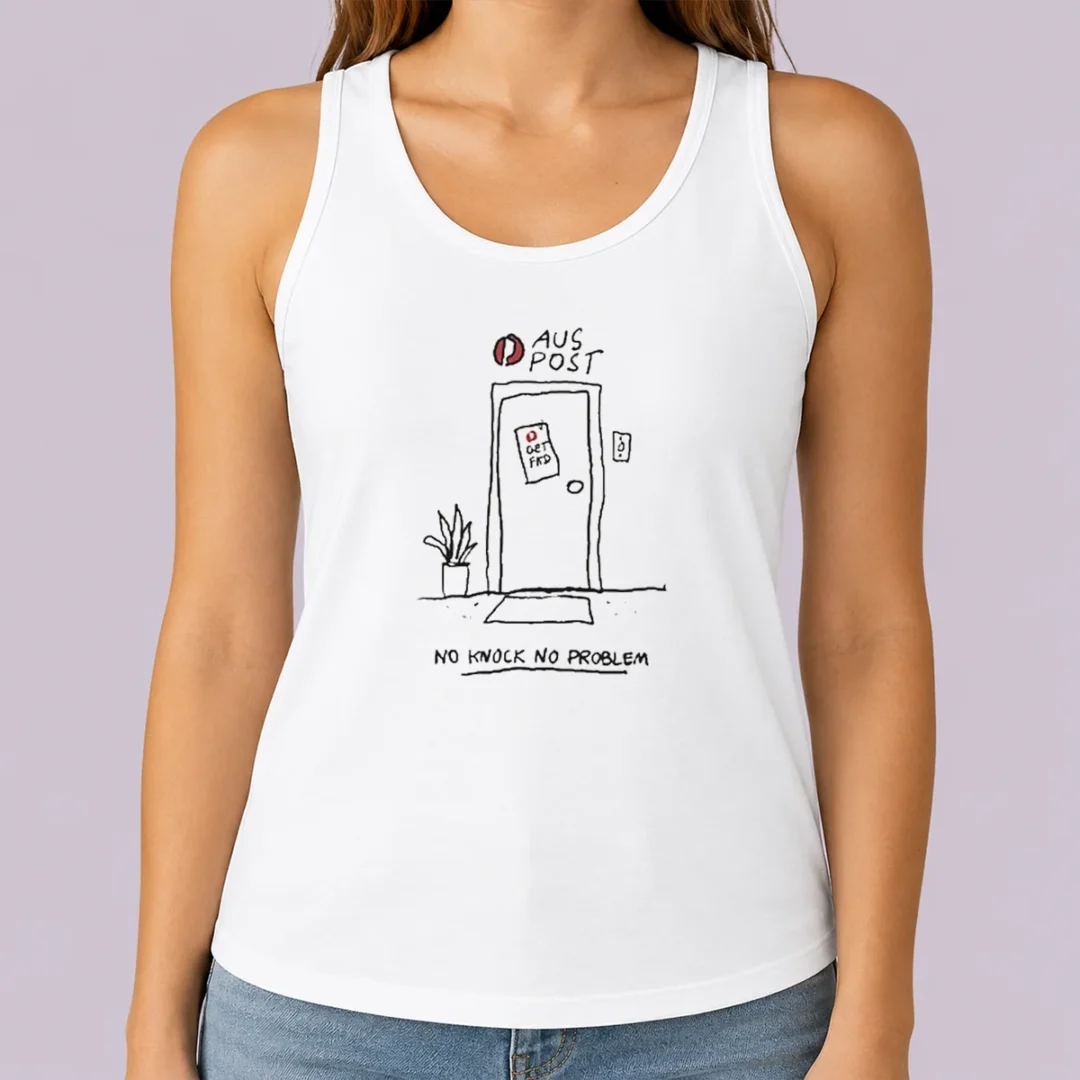 original-aus-post-no-knock-no-problem-tank-top Original Aus Post No Knock No Problem Tank Top