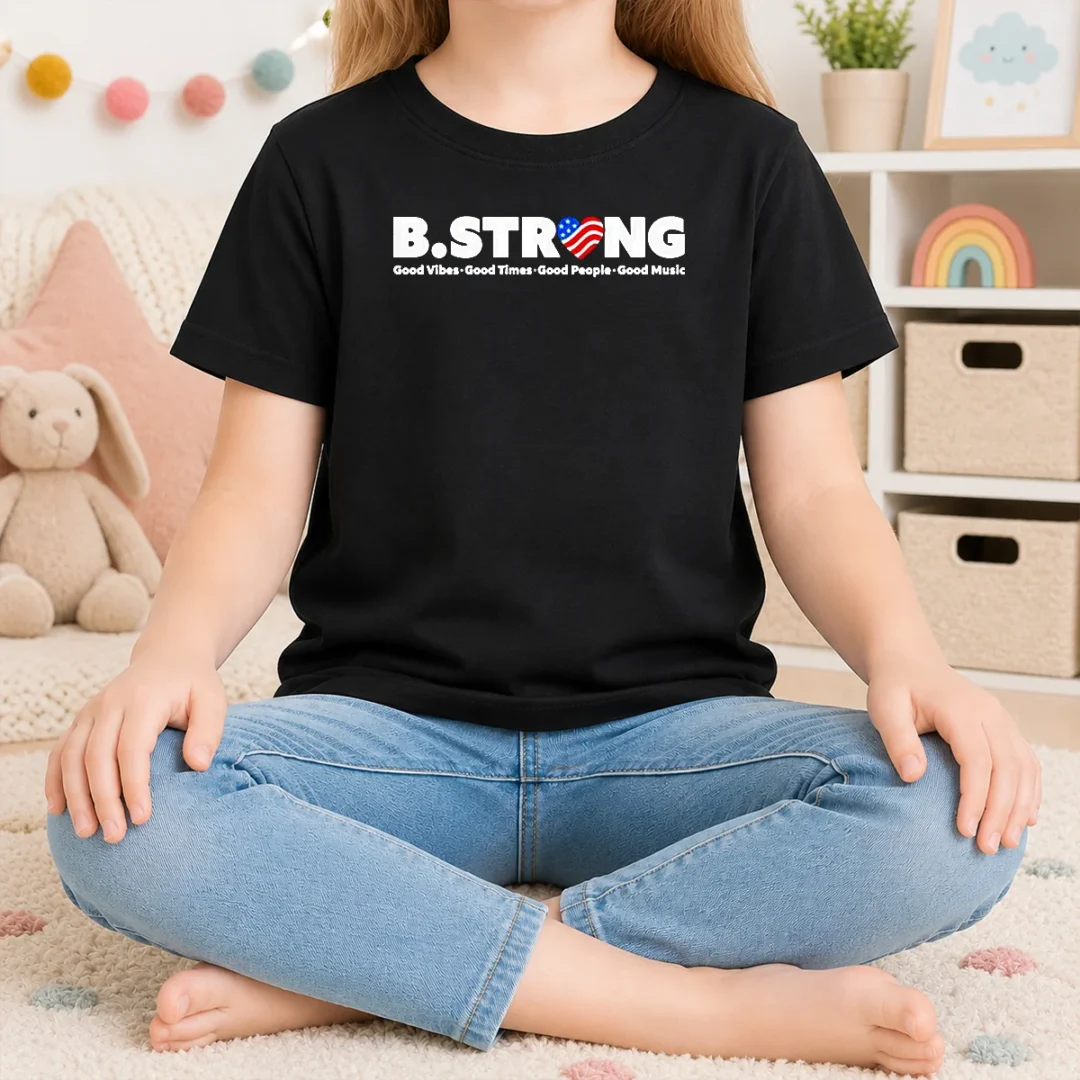 original-b-strong-good-vibes-good-times-good-people-good-music-kids-t-shirt Original B Strong Good Vibes Good Times Good People Good Music Kids T-Shirt