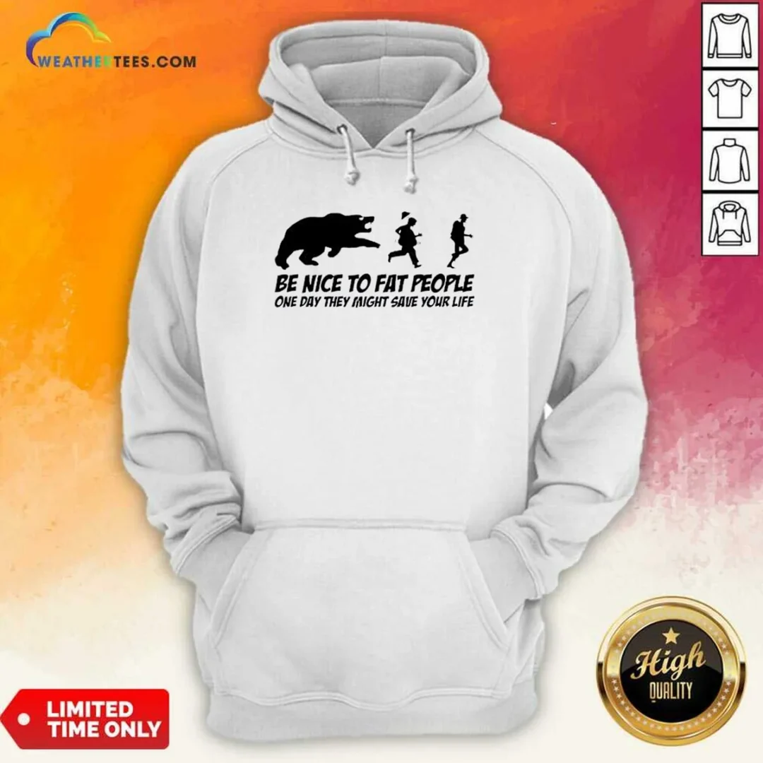 original-be-nice-to-fat-people-one-day-they-might-save-your-life-bear-running-human-hoodie Original Be Nice To Fat People One Day They Might Save Your Life Bear Running Human Hoodie in charcoal gray, front view with kangaroo pocket and drawstring hood