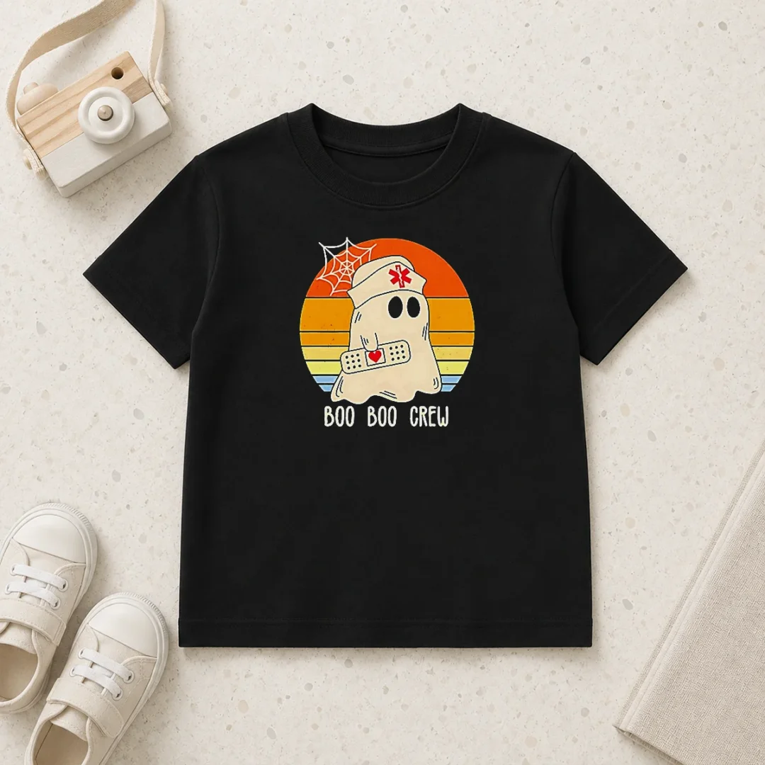 original-boo-boo-crew-retro-ghost-nurse-halloween-kids-t-shirt-2 Original Boo Boo Crew Retro Ghost Nurse Halloween Kids T-Shirt