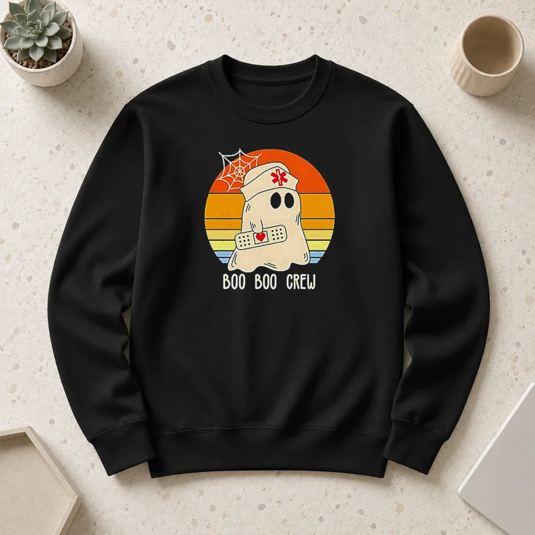 original-boo-boo-crew-retro-ghost-nurse-halloween-sweater-2 Original Boo Boo Crew Retro Ghost Nurse Halloween Sweater