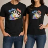 Original Bowling For Strike Watercolor t shirt showing front view on a classic crew neck cotton tee