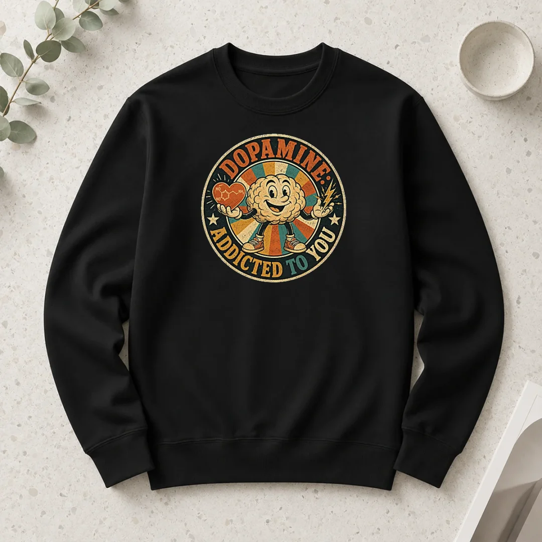 original-dopamine-addicted-to-you-vintage-badge-long-sleeve-shirt Original Dopamine Addicted To You Vintage Badge Long Sleeve Shirt