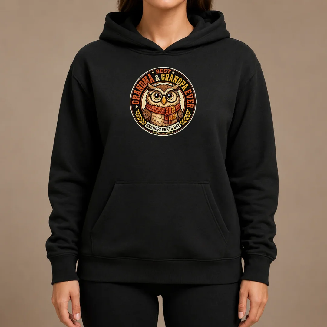 Original Funny Grandparents Day Best Grandma Grandpa Mascot Badge Hoodie Original Funny Grandparents Day Best Grandma Grandpa Mascot Badge Hoodie