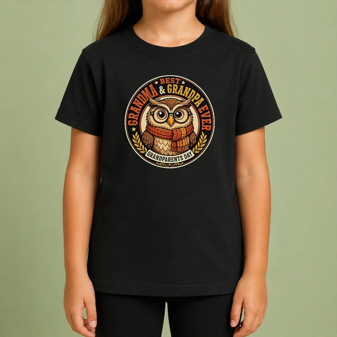 Original Funny Grandparents Day Best Grandma Grandpa Mascot Badge Kids T Shirt Original Funny Grandparents Day Best Grandma Grandpa Mascot Badge Kids T-Shirt