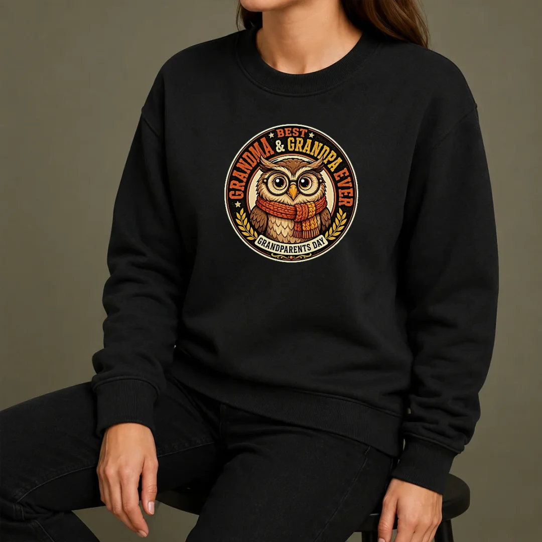 Original Funny Grandparents Day Best Grandma Grandpa Mascot Badge Sweater Original Funny Grandparents Day Best Grandma Grandpa Mascot Badge Sweater