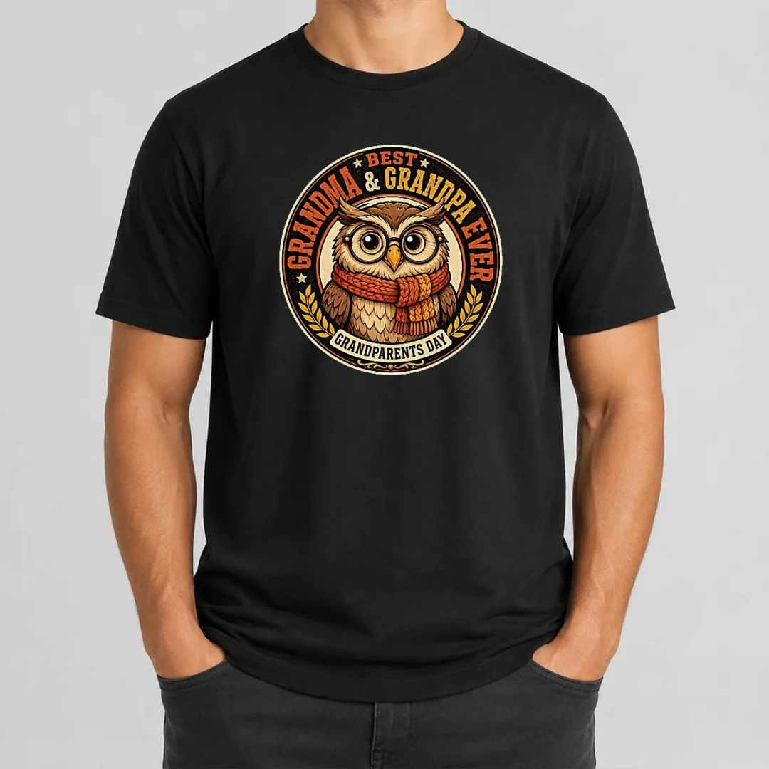 Original Funny Grandparents Day Best Grandma Grandpa Mascot Badge t shirt Original Funny Grandparents Day Best Grandma Grandpa Mascot Badge