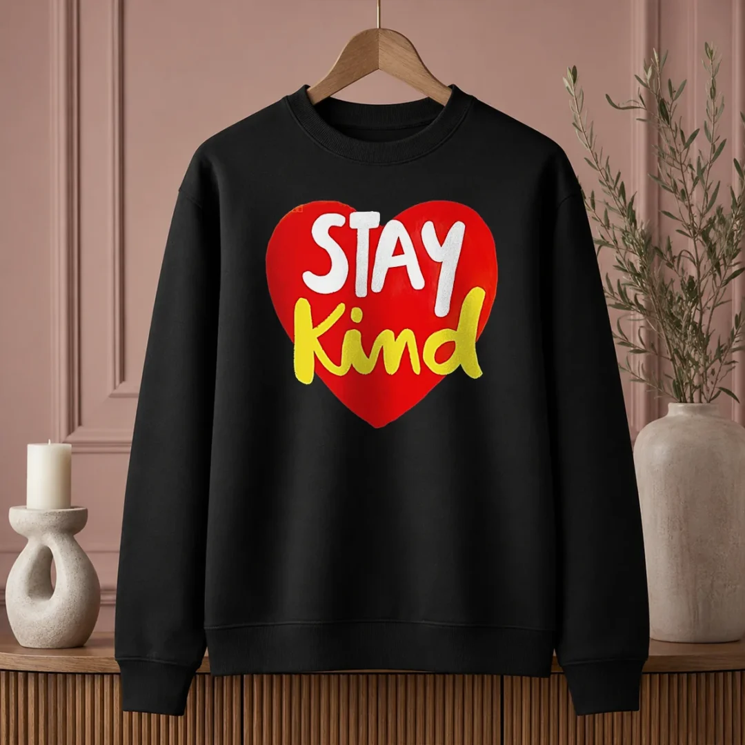 original-funny-stay-kind-heart-sweater Original Funny Stay Kind Heart Sweater