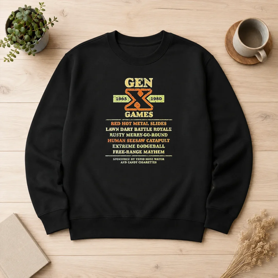 original-gen-x-games-1965-1980-red-hot-metal-slides-sweater Original Gen X Games 1965 1980 Red Hot Metal Slides Sweater