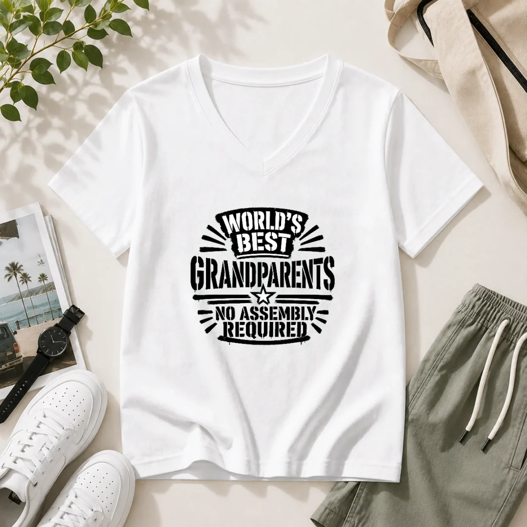 original-grandparents-day-stencil-shirt-worlds-best-no-assembly-neede-v-neck-shirt Original Grandparents Day Stencil Shirt Worlds Best No Assembly Neede V-Neck Shirt