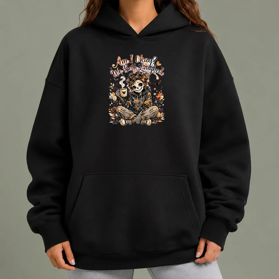 original-halloween-skeleton-girl-coffee-watercolor-hoodie Original Halloween Skeleton Girl Coffee Watercolor Hoodie in black, featuring a vibrant skeleton girl holding coffee design
