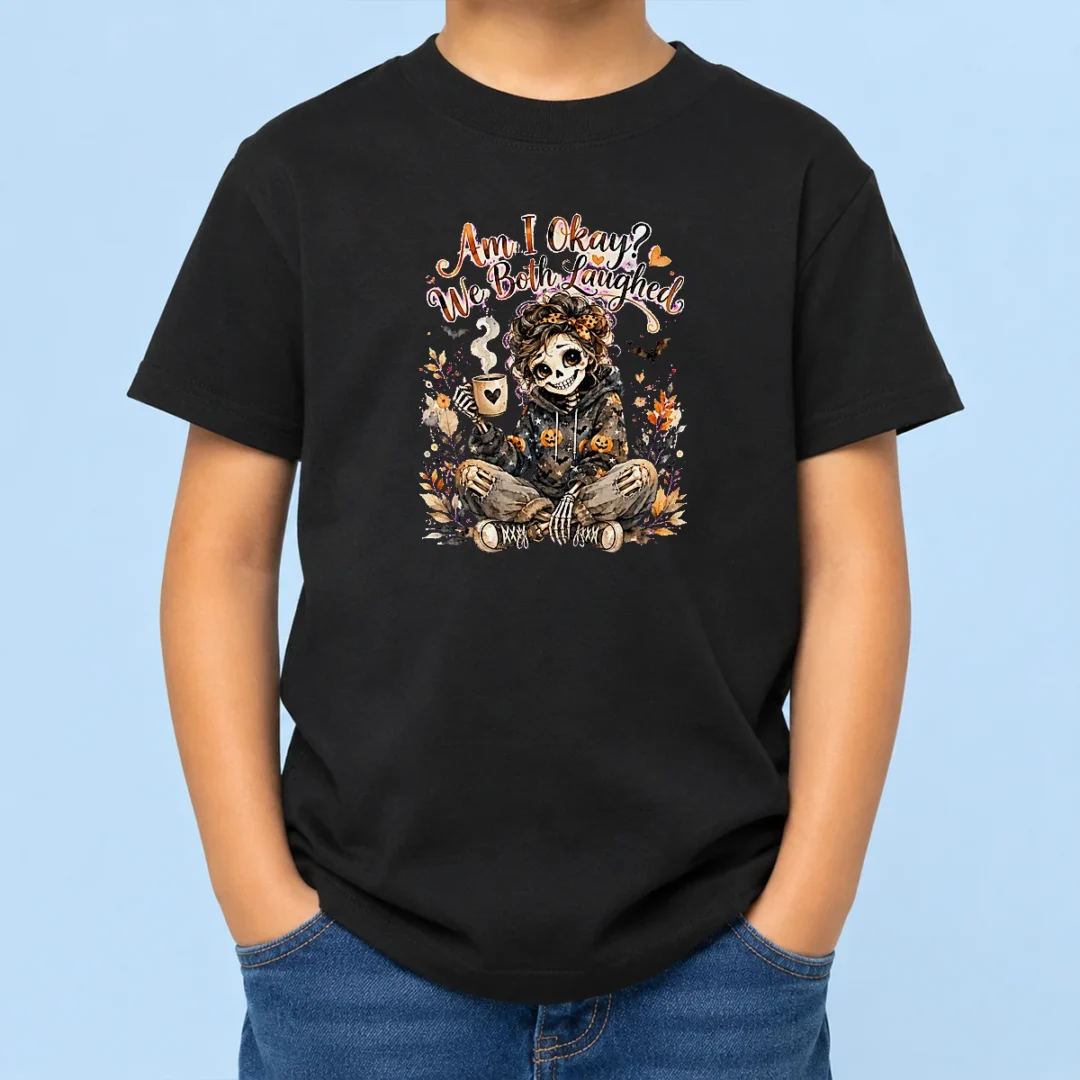 original-halloween-skeleton-girl-coffee-watercolor-kids-t-shirt Original Halloween Skeleton Girl Coffee Watercolor Kids T-Shirt