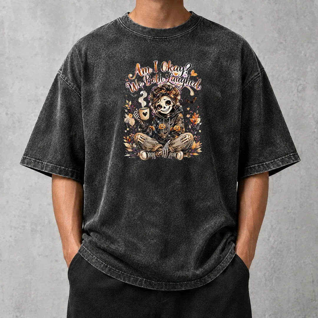 original-halloween-skeleton-girl-coffee-watercolor-washed-t-shirt Original Halloween Skeleton Girl Coffee Watercolor Washed T-Shirt