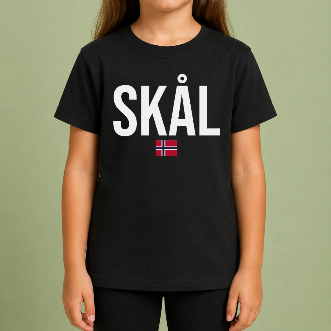 Original Hot Skal Norwegian Phrase Saying Gift Cheers In Norway Kids T Shirt Original Hot Skal Norwegian Phrase Saying Gift Cheers In Norway Kids T-Shirt