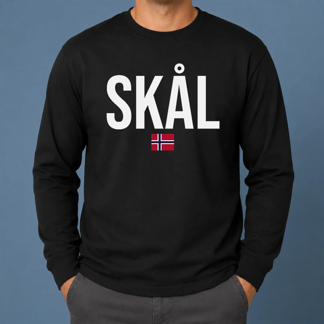 Original Hot Skal Norwegian Phrase Saying Gift Cheers In Norway Long Sleeve Shirt Original Hot Skal Norwegian Phrase Saying Gift Cheers In Norway Long Sleeve Shirt