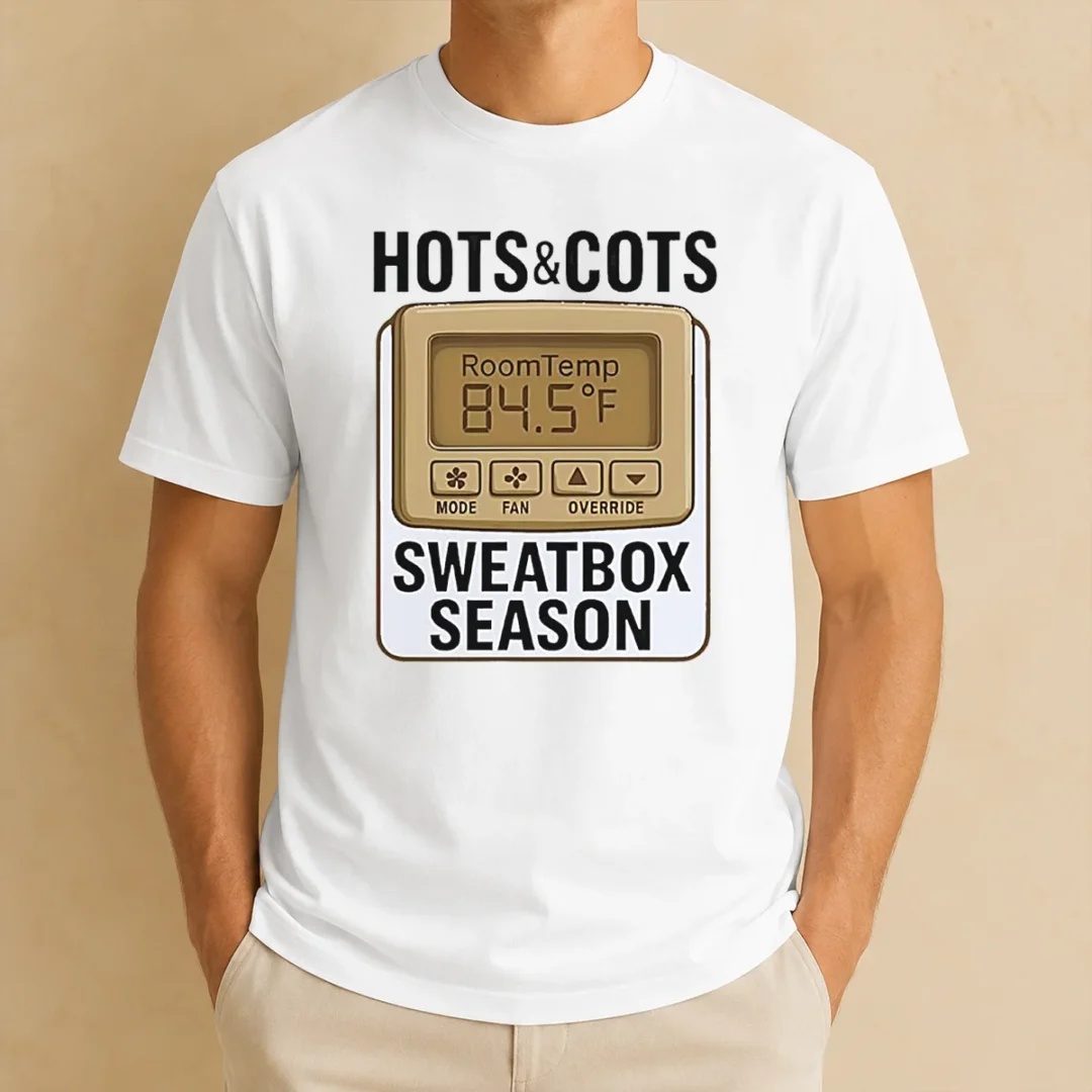 original-hots-and-cots-sweatbox-season-thermostat-t-shirt-1 Original Hots And Cots Sweatbox Season Thermostat