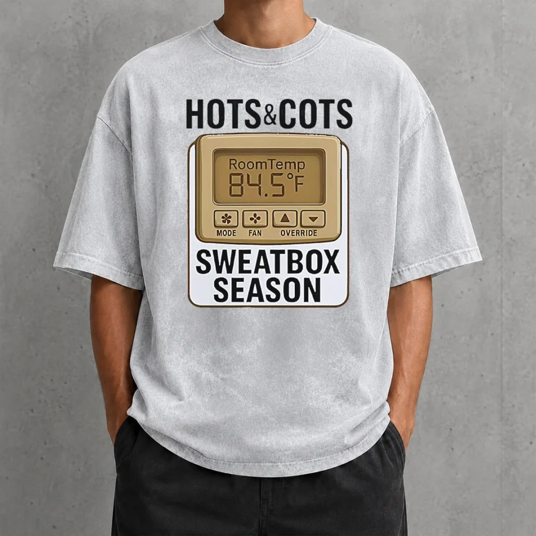 original-hots-and-cots-sweatbox-season-thermostat-washed-t-shirt Original Hots And Cots Sweatbox Season Thermostat Washed T-Shirt