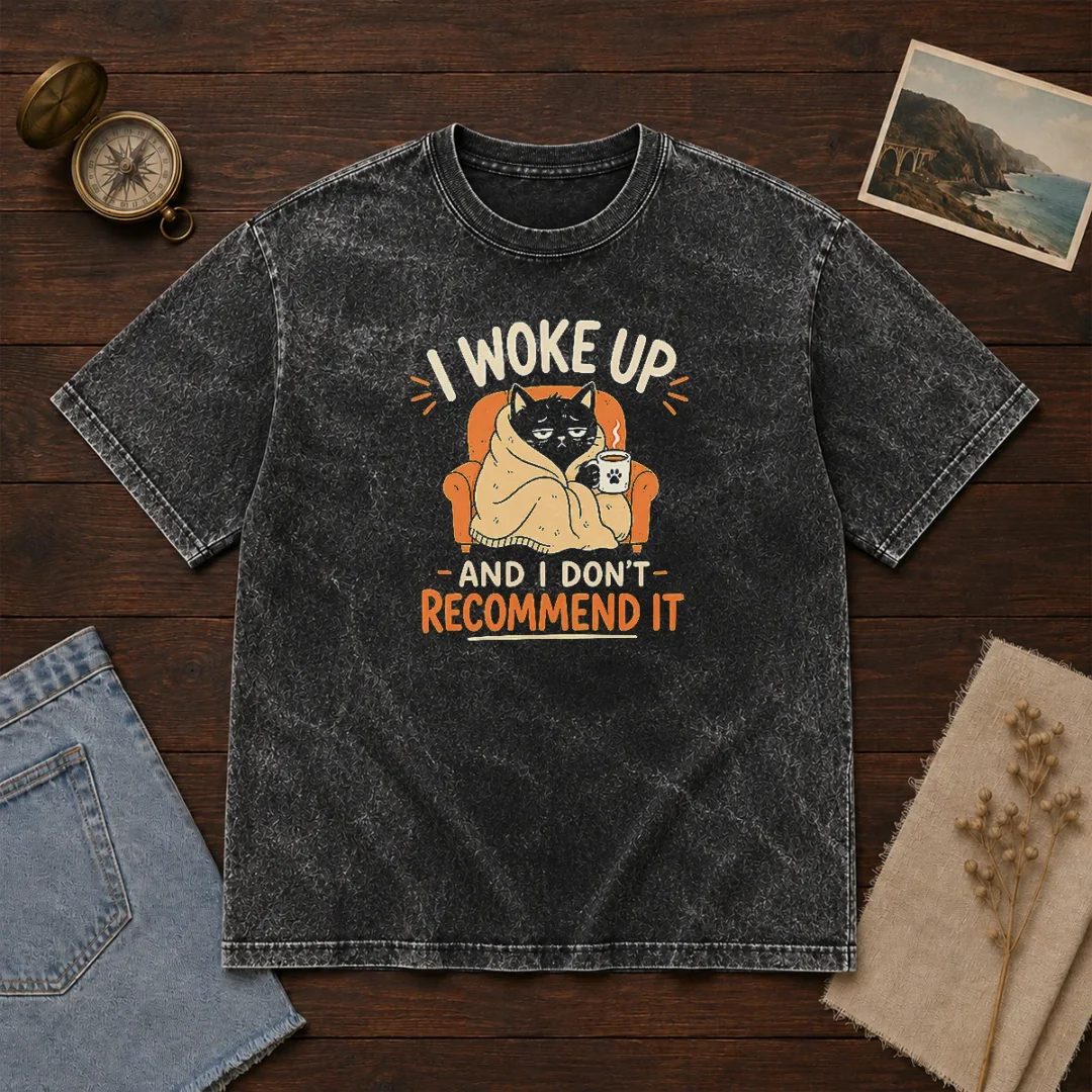original-i-woke-up-and-i-don-t-recommend-it-geek-washed-t-shirt Original I Woke Up And I Don'T Recommend It Geek Washed T-Shirt