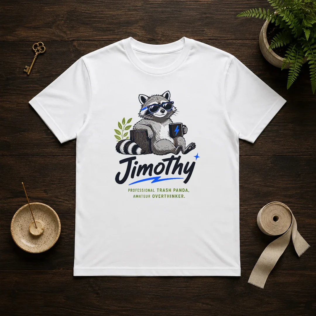 original-jimothy-the-trash-panda-funny-racoon-meme-t-shirt Original Jimothy The Trash Panda Funny Racoon Meme