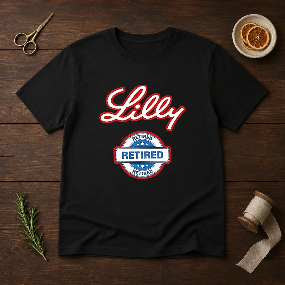 original-lilly-retired-t-shirt-1 Original Lilly Retired t shirt in classic fit with comfortable cotton fabric and bold graphic print