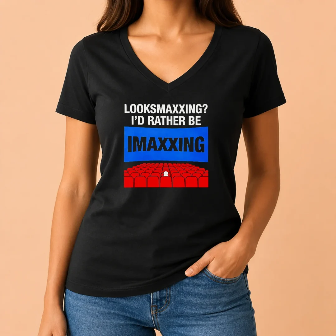 original-looksmaxxing-i-d-rather-be-imaxxing-v-neck-shirt Original Looksmaxxing I'D Rather Be Imaxxing V-Neck Shirt
