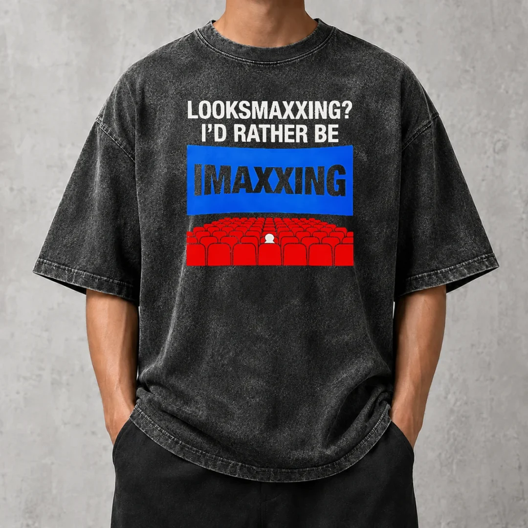 original-looksmaxxing-i-d-rather-be-imaxxing-washed-t-shirt Original Looksmaxxing I'D Rather Be Imaxxing Washed T-Shirt