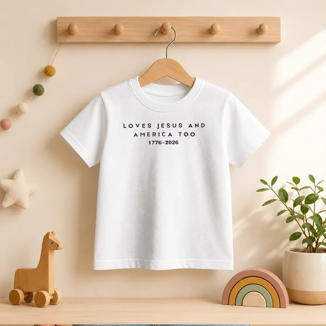 original-loves-jesus-and-america-too-1776-2026-faith-patriotic-christianity-freedom-kids-t-shirt Original Loves Jesus And America Too 1776 2026 Faith Patriotic Christianity Freedom Kids T-Shirt